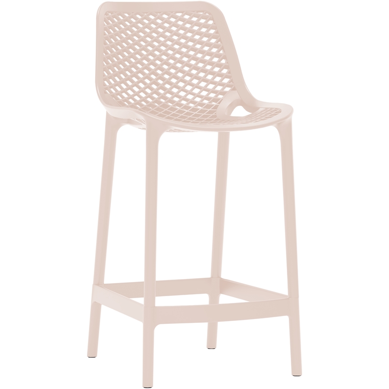 Afuera Living Contemporary Pink Outdoor Patio Stool (Set of 4)
