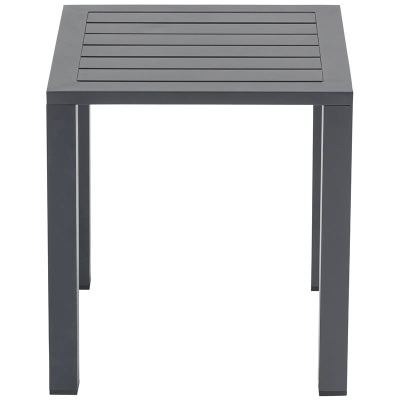 Afuera Living Modern / Contemporary Outdoor Patio End Table in Gray