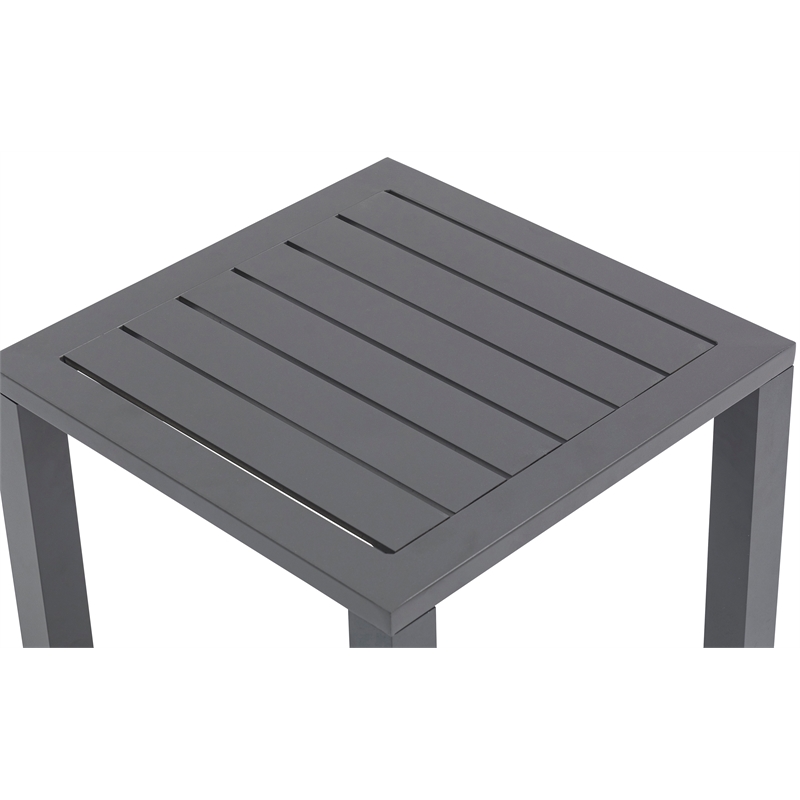 Afuera Living Modern / Contemporary Outdoor Patio End Table in Gray