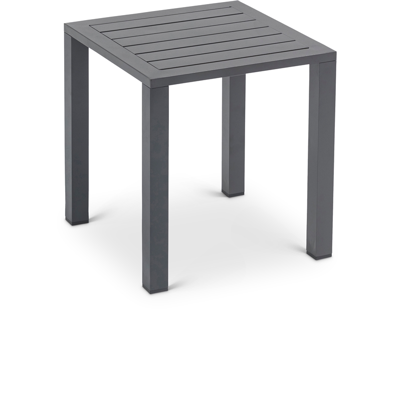 Afuera Living Modern / Contemporary Outdoor Patio End Table in Gray