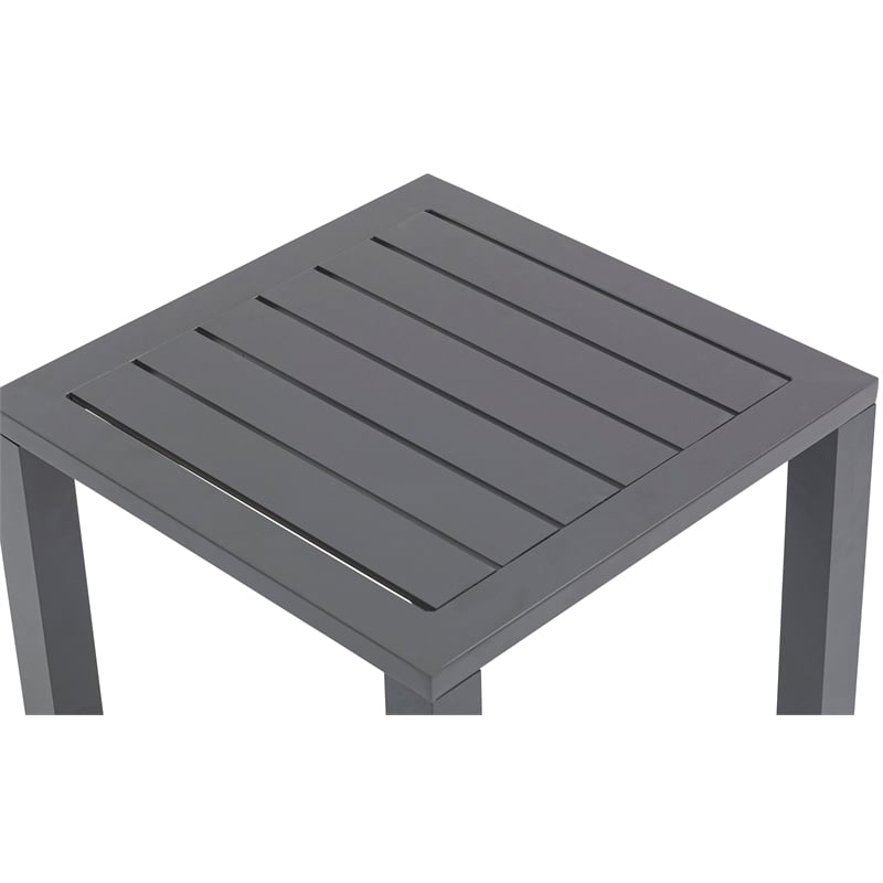 Afuera Living Modern / Contemporary Outdoor Patio End Table in Gray