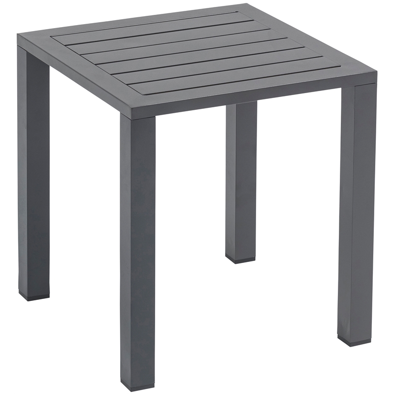 Afuera Living Modern / Contemporary Outdoor Patio End Table in Gray