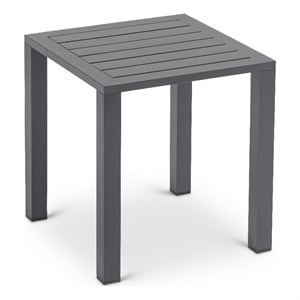 Afuera Living Modern / Contemporary Outdoor Patio End Table in Gray