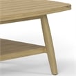 Afuera Living  43 inch Wide Contemporary Outdoor Coffee Table in Light Teak