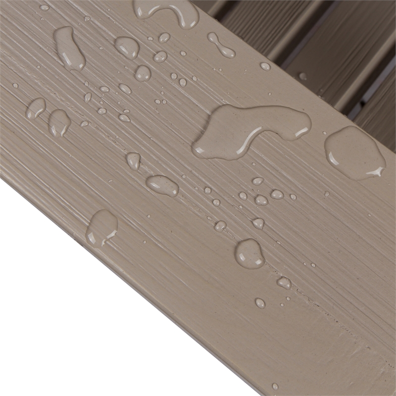 Afuera Living Traditional Cedar Wood Patio Porch Adirondack Chair in Gray