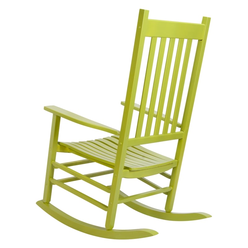 Afuera Living Traditional Hardwood Indoor/Outdoor Patio Porch Rocker in Green