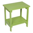 Afuera Living Rectangular Traditional Wooden Indoor/Outdoor Side Table in Green