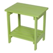 Afuera Living Rectangular Traditional Wooden Indoor/Outdoor Side Table in Green
