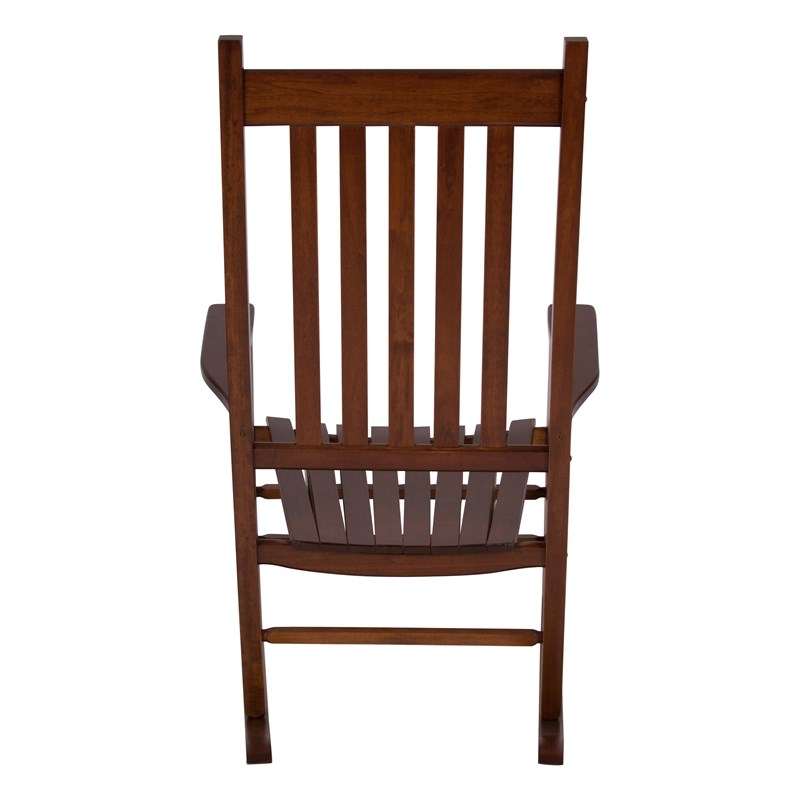 Afuera Living Traditional Hardwood Indoor/Outdoor Porch Rocker in Brown