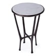Afuera Living Contemporary Outdoor Marble Side Table In Bronze