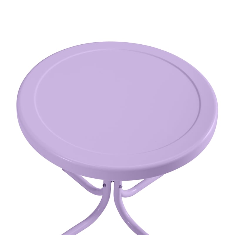 Afuera Living Modern 3 Piece Retro Outdoor Chair Set in Lavender