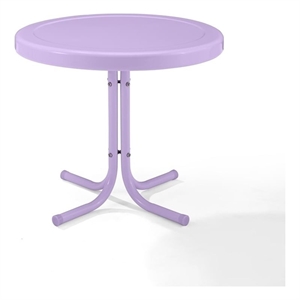 Afuera Living Contemporary Retro Outdoor Side Table in Lavender