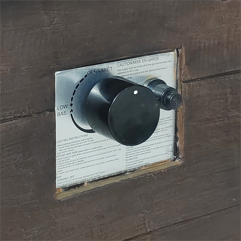 Afuera Living Smokeless Propane Gas Fire Pit - Fireplace for Outdoor - Brown