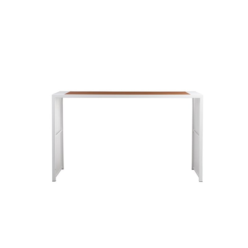 Afuera Living 7-piece Modern Aluminum Patio Bar Set in White