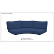 Afuera Living Contemporary Water Resistant Cover Set in Navy