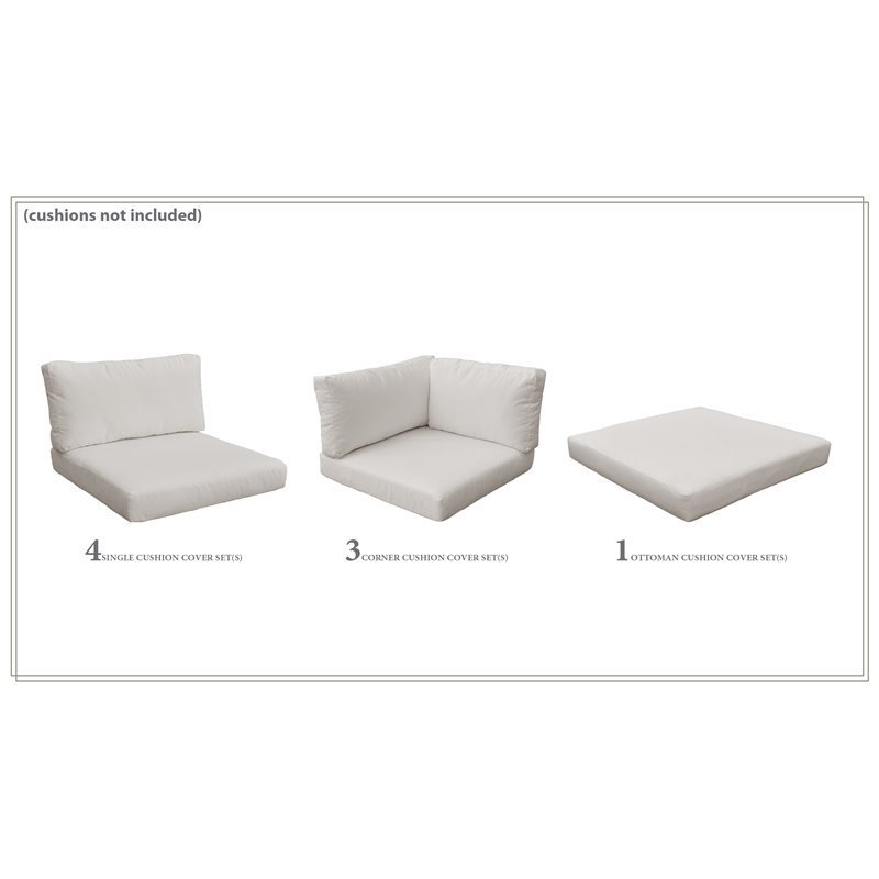 Afuera Living Contemporary Water Resistant Cover Set in Beige