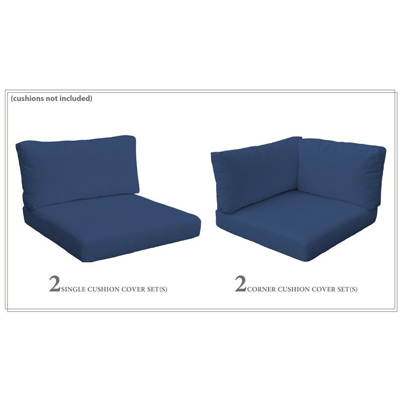 Afuera Living Contemporary Water Resistant Cover Set in Navy