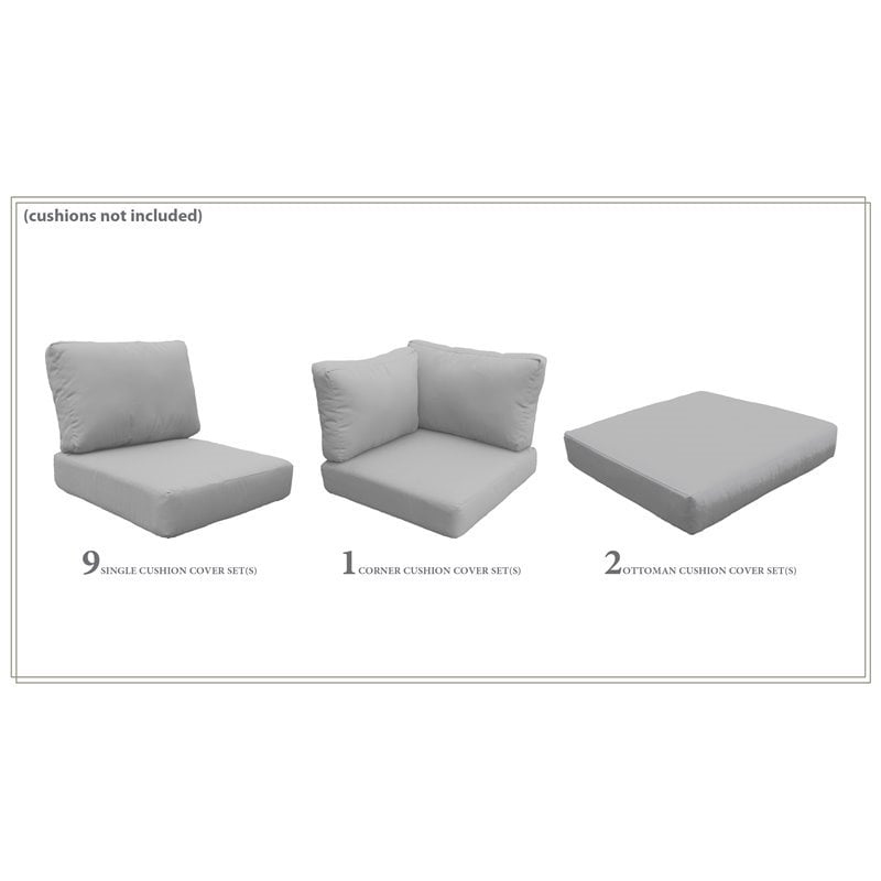 Afuera Living Contemporary Water Resistant Cover Set in Grey