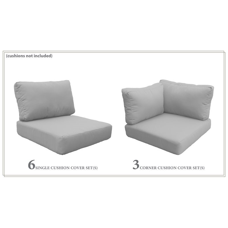 Afuera Living Contemporary Water Resistant Cover Set in Grey