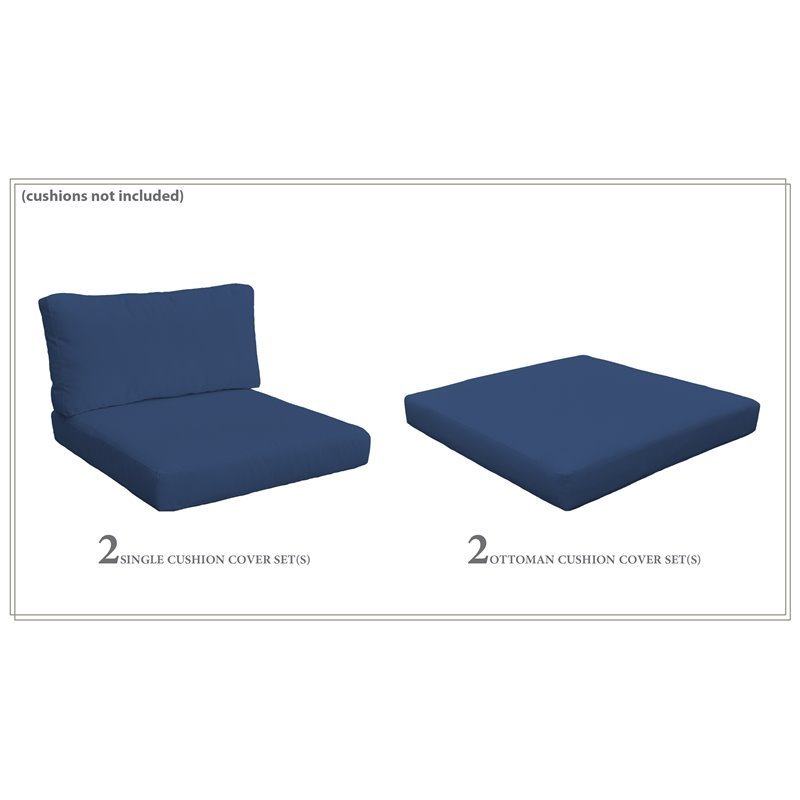 Afuera Living Contemporary Water Resistant Cover Set in Navy