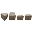 Afuera Living Contemporary Heavy Duty Fabric Protective Cover Set