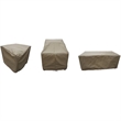 Afuera Living Contemporary Heavy Duty Fabric Protective Cover Set
