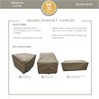 Afuera Living Contemporary Heavy Duty Fabric Protective Cover Set