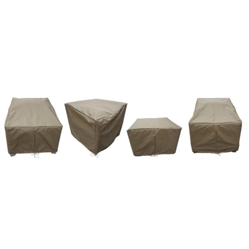 Afuera Living Contemporary Heavy Duty Fabric Protective Cover Set