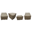 Afuera Living Contemporary Heavy Duty Fabric Protective Cover Set