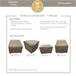Afuera Living Contemporary Heavy Duty Fabric Protective Cover Set