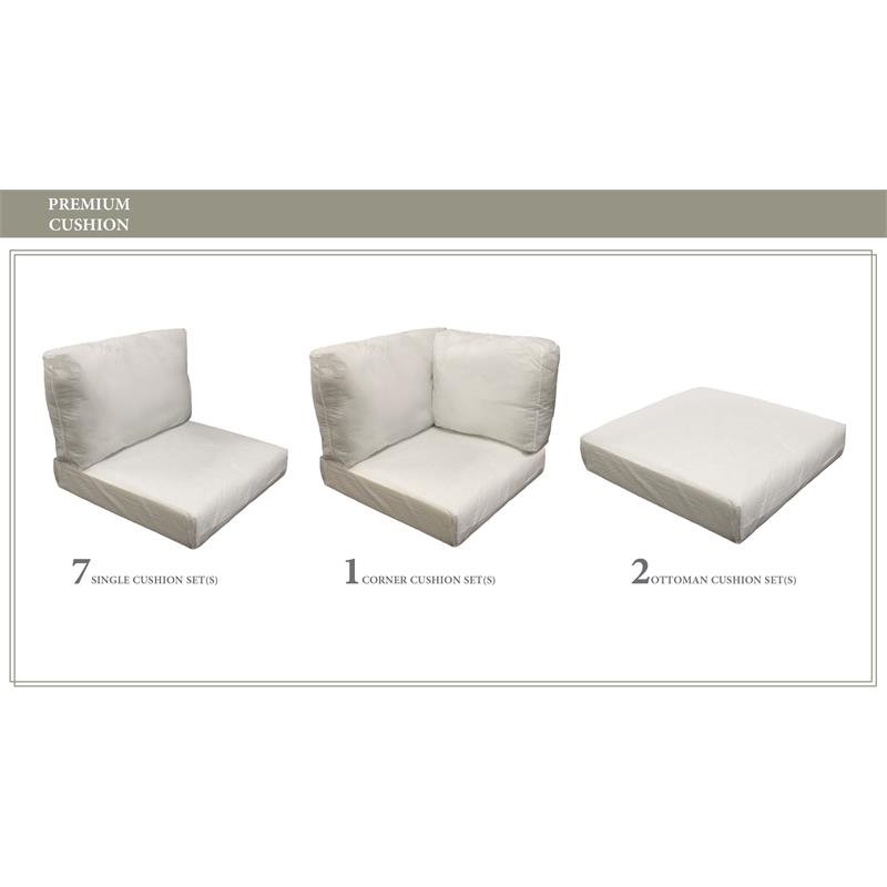 Afuera Living Weather & Water Resistant High Back Cushion Set