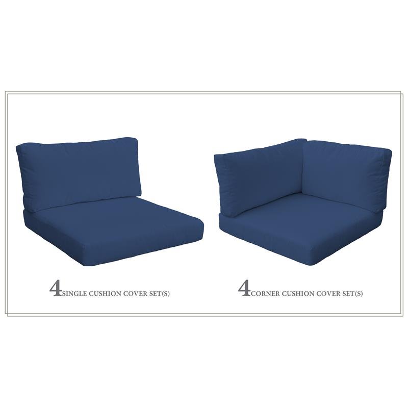 Afuera Living Contemporary Weather & Water Resistant Cushion Set in Navy