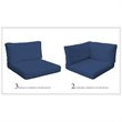 Afuera Living Contemporary Weather & Water Resistant Cushion Set in Navy