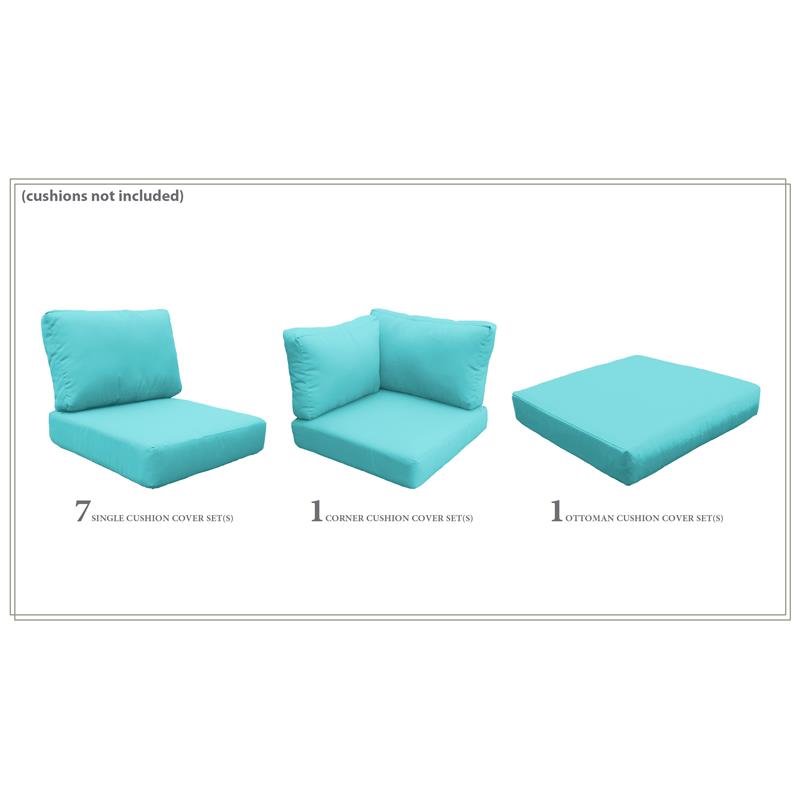 Afuera Living Contemporary Water Resistant Cover Set in Aruba