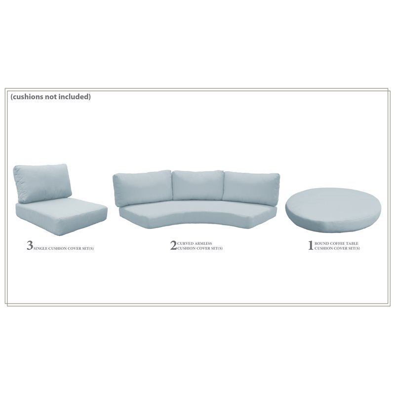 Afuera Living Contemporary Water Resistant Cover Set in Spa 08e