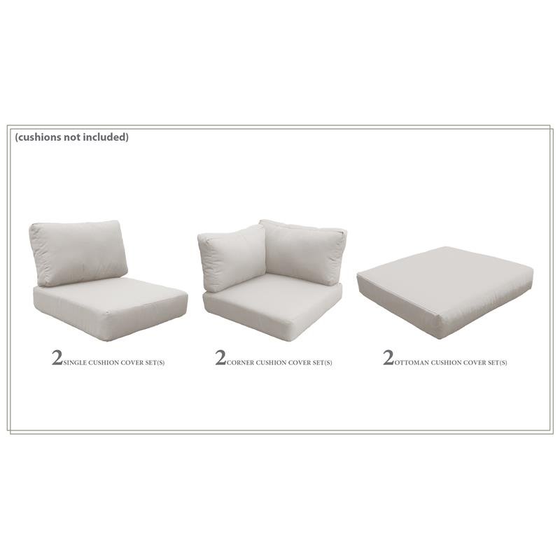 Afuera Living Contemporary Water Resistant Cover Set in Beige