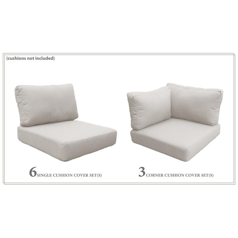 Afuera Living Contemporary Water Resistant Cover Set in Beige