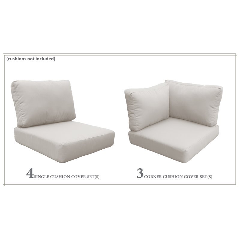 Afuera Living Contemporary Water Resistant Cover Set in Beige