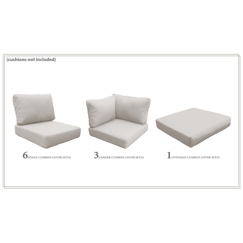 Afuera Living Contemporary Water Resistant Cover Set in Beige