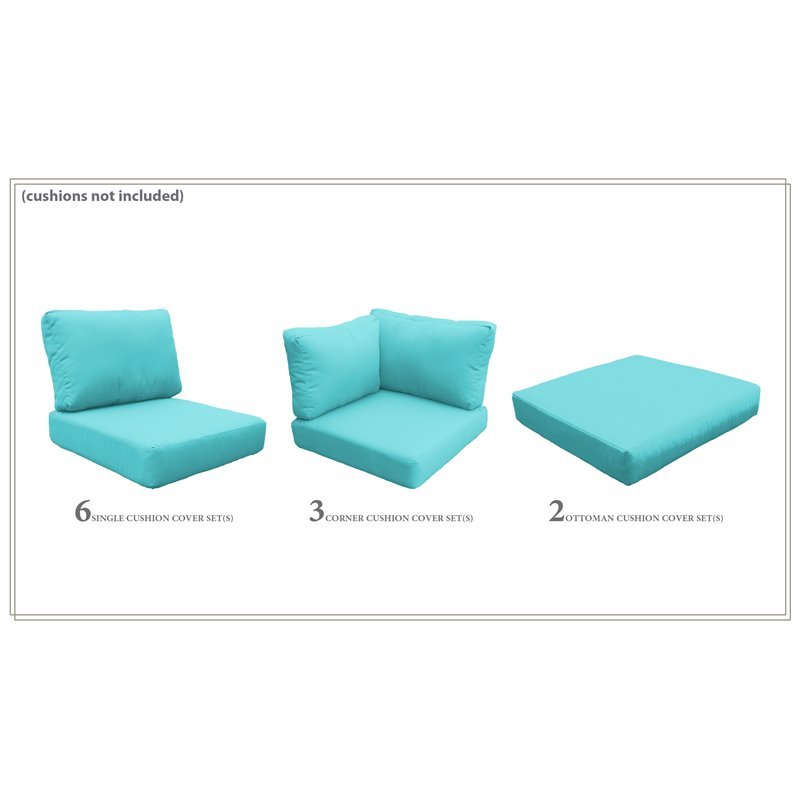 Afuera Living Contemporary Water Resistant Cover Set in Aruba