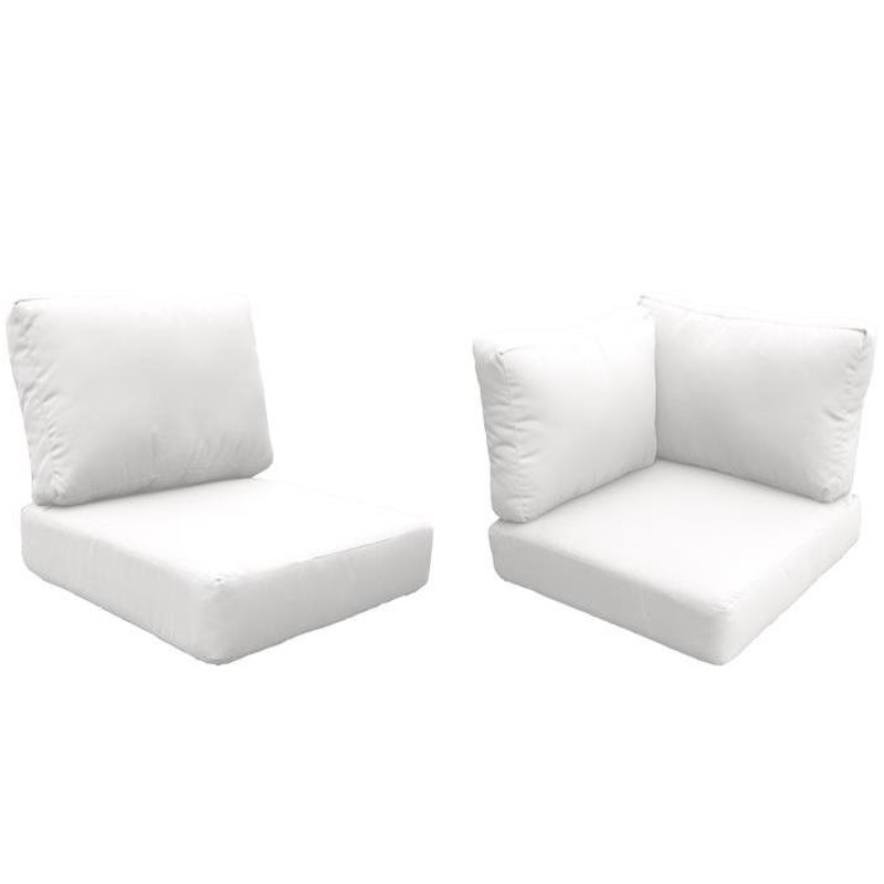 Afuera Living Contemporary Water Resistant Cover Set in Sail White