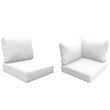 Afuera Living Contemporary Water Resistant Cover Set in Sail White