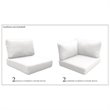 Afuera Living Contemporary Water Resistant Cover Set in Sail White