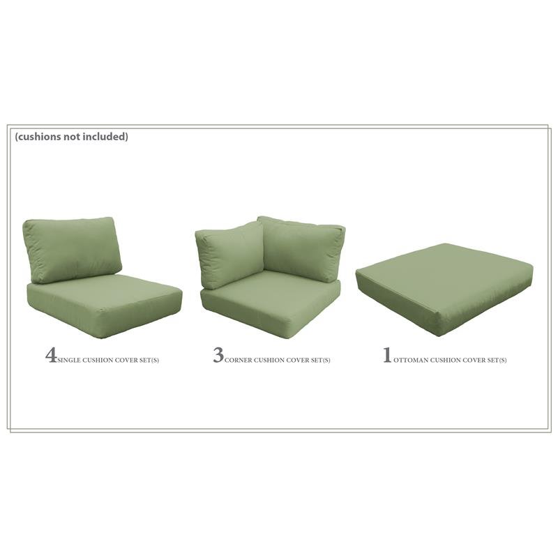 Afuera Living Contemporary Water Resistant Cover Set in Cilantro