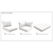 Afuera Living Contemporary Water Resistant Cover Set in Sail White