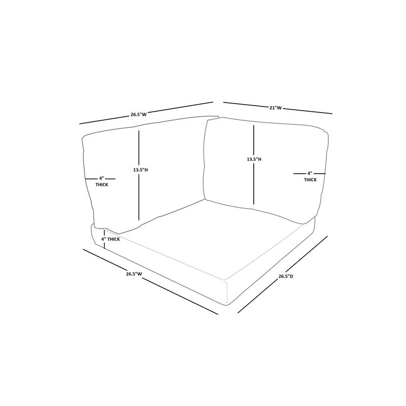Afuera Living Contemporary Water Resistant Cover Set in Cilantro