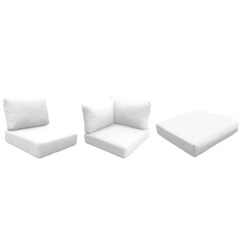 Afuera Living Contemporary Water Resistant Cover Set in Sail White