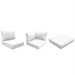 Afuera Living Contemporary Water Resistant Cover Set in Sail White