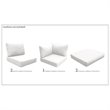 Afuera Living Contemporary Water Resistant Cover Set in Sail White