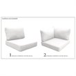 Afuera Living Contemporary Water Resistant Cover Set in Sail White